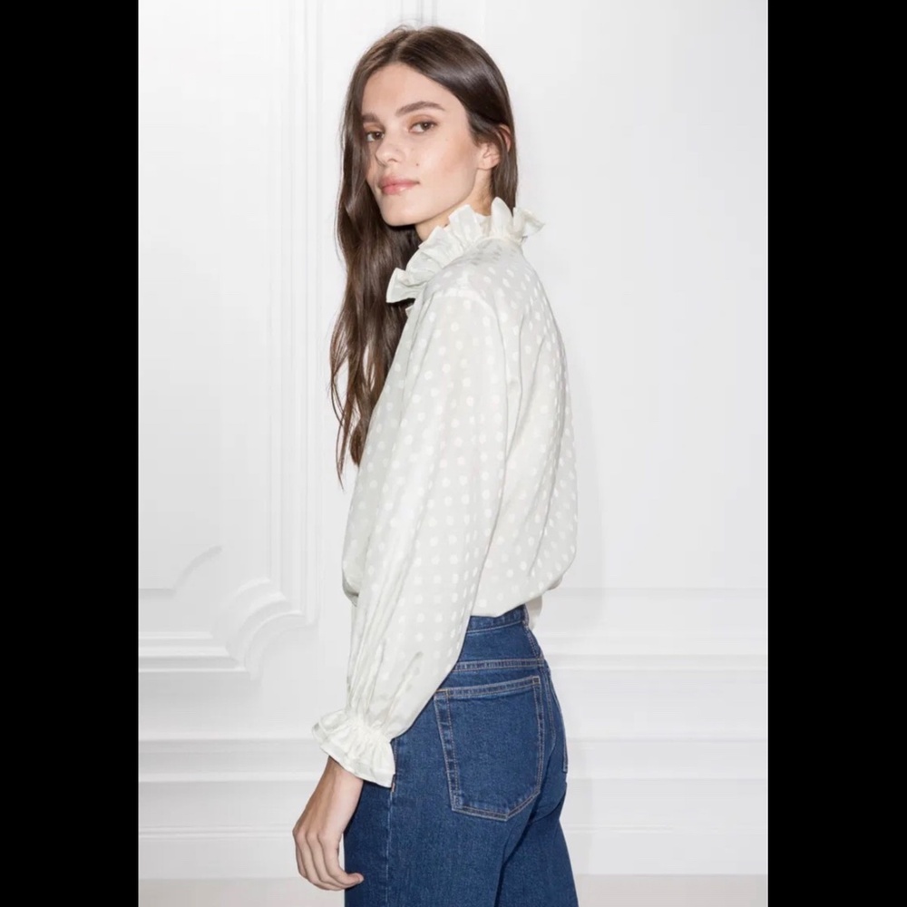 & Other Stories Ruffle Collar Blouse - Picture 2 of 6